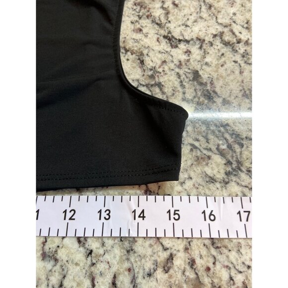 Eimin Womens One Shoulder Mini Dress Black L Stretchy Cocktail Goth Party - Picture 7 of 7